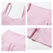 Completo fitness donna 2 pezzi hearuisavy – leggings push up vita alta e top maniche lunghe, traspirante quick dry - Campeda