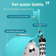Bottiglia per Cani Antigoccia da 285ML Accessorio Viaggio Leggero Animali - immagine 3
