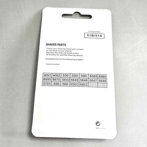 Testina di ricambio in lamina d'argento 51s compatibile con rasoio elettrico Braun 5 wfs1 wfs2 510, 550, 560, 570cc, 590cc...