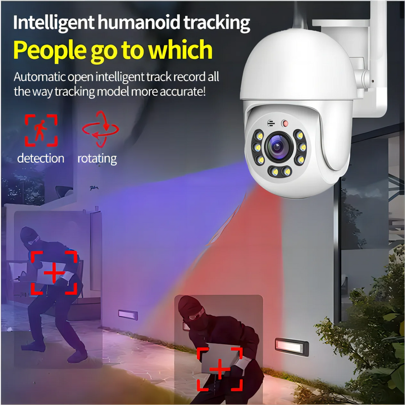 Tuya 4MP PTZ WIFI telecamera di rete protezione di sicurezza Outdoor IP66 impermeabile 5G telecamera Dual-band videosorveglianza domestica