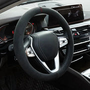 Coprivolante Auto 37-38 cm in Pelle Scamosciata Premium – Antiscivolo, Traspirante e Avvolgente, Copri Volante Universale Accessori Interni Auto - Campeda