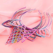 6/12 Pezzi Cerchietti Unicorno per Bambine in Plastica con Denti - immagine 5
