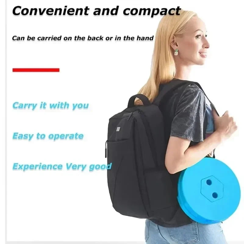 Sedia telescopica pieghevole in plastica, sgabello portatile con altezza regolabile, perfetta per la pesca, la spiaggia e il campeggio.