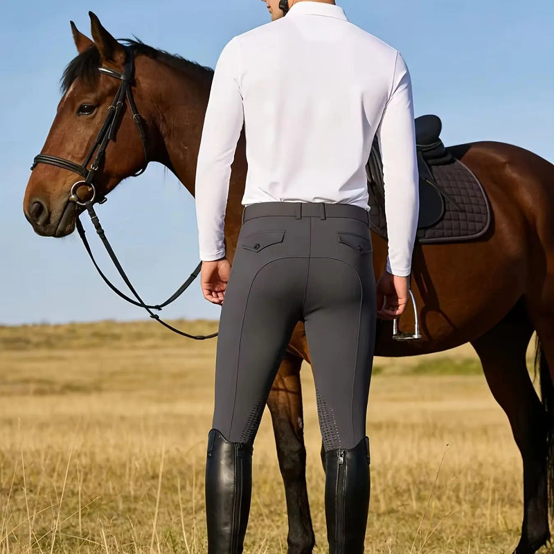 Pantaloni da equitazione semi-siliconati per uomo