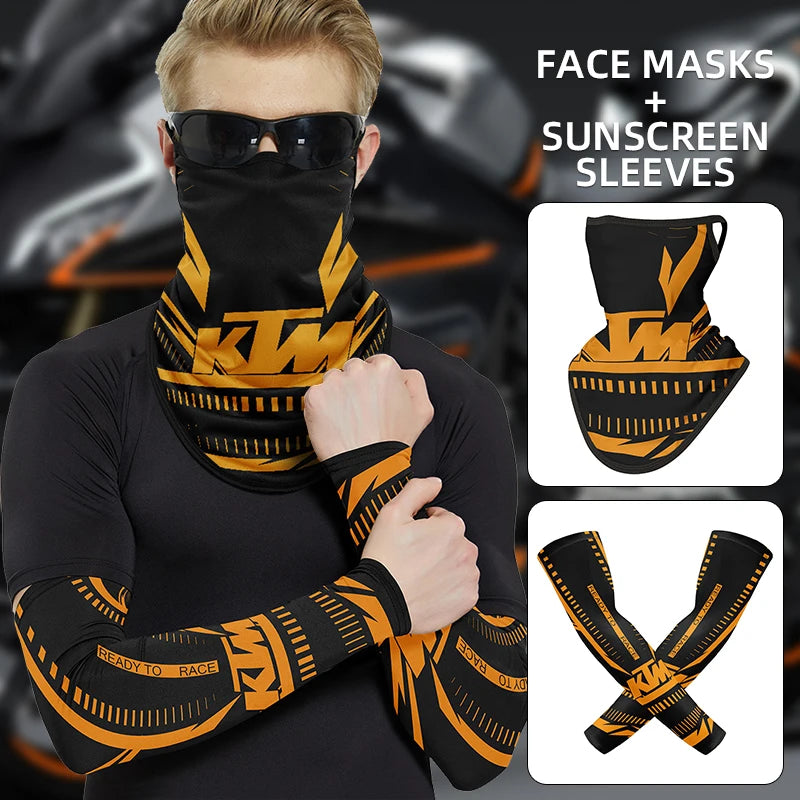 Manicotti Moto KTM Antiscivolo e Traspiranti – Protezione UV Braccia per Duke, Adventure, RC 390/690/790/890/1190/1290 - Campeda
