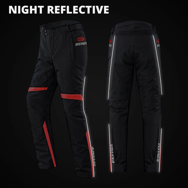 Nuovi pantaloni da moto fuoristrada riflettenti traspiranti e antipioggia quattro - immagine 5