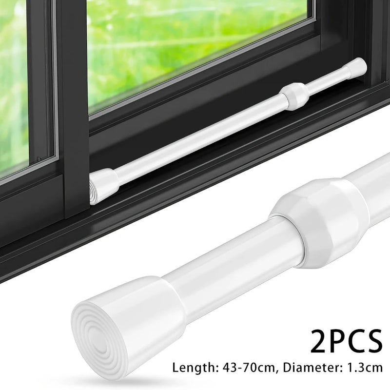 Barra di sicurezza regolabile per porte e finestre in metallo - White 43-70Cm2Pcs - immagine 4