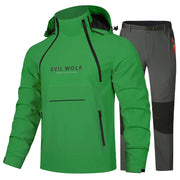 Completo Impermeabile per Moto Giacca e Pantaloni Antipioggia - S0901 Green M - immagine 6