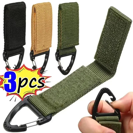 Clip Tattica MOLLE Porta Chiavi – Moschettone Nylon per Cintura e Zaino (1/2/3 Pezzi) Accessorio Outdoor EDC - Campeda