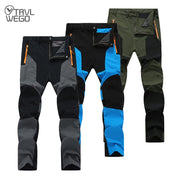 TRVLWEGO Pantaloni da campeggio escursionismo uomo anti-UV resistenti all'usura ad - immagine 11