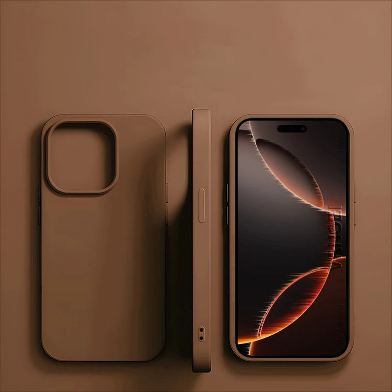 Custodia per telefono in silicone liquido originale per APPLE iPhone 11 13 12 14 15 16 Pro Max Plus 16E Custodie Cover posteriore protettiva antiurto