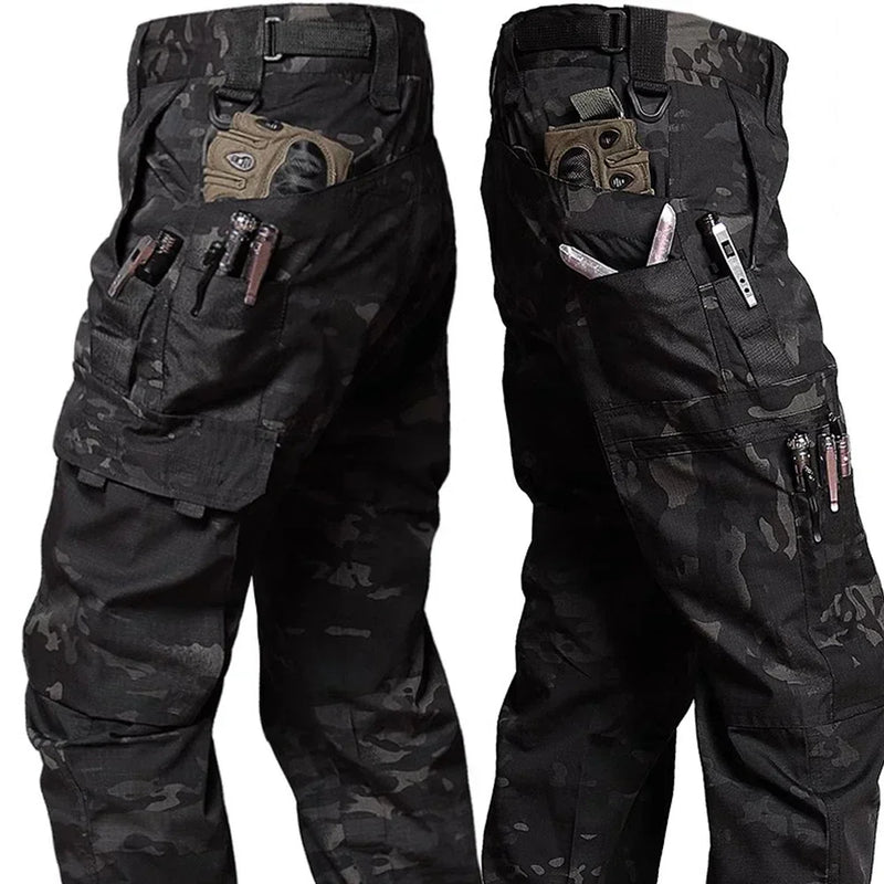 Pantaloni tattici cargo da esterno uomo multitasche impermeabili Abbigliamento lavoro - MCBK S-45-55kg - immagine 31