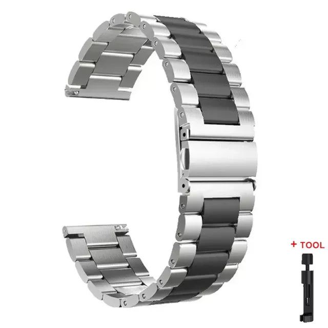 Cinturino Acciaio Inossidabile 20mm/22mm – Compatibile Samsung Galaxy Watch, Huawei GT, Amazfit - Campeda