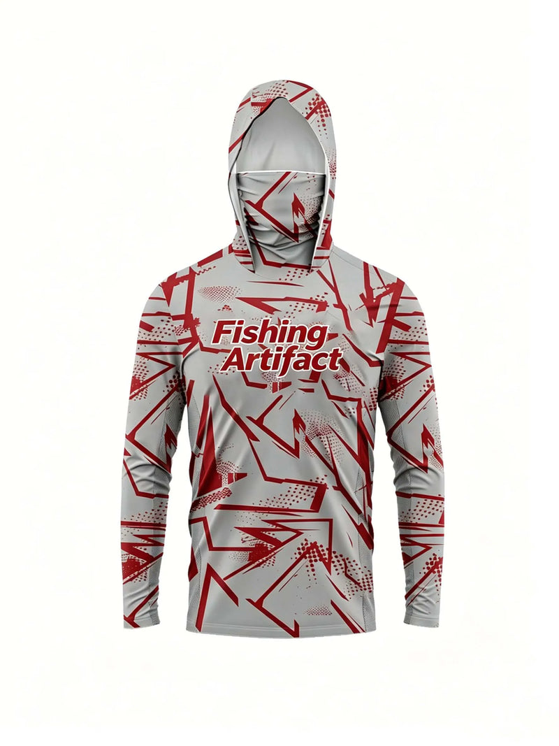 Maglia da pesca con cappuccio per uomo maschera facciale - immagine 3