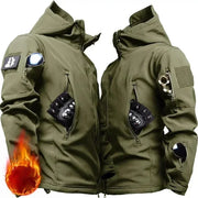 Set mimetico tattico da uomo impermeabile Soft Shell in pile tuta combattimento - immagine 14