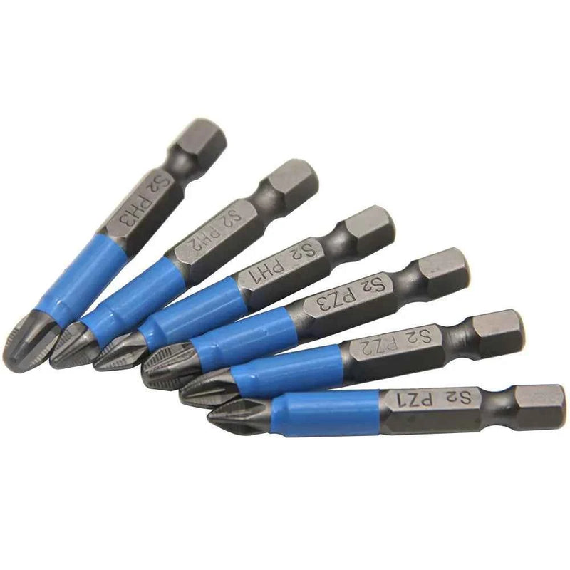 6 pz manico esagonale cacciavite elettrico antiscivolo per la lavorazione del legno cacciavite a croce Set di strumenti PH1 PH2 PH3 PZ1 PZ2 PZ3