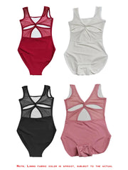 Body da balletto donna Manica a tromba ballo Colletto alla coreana Maglia pieghe - immagine 2