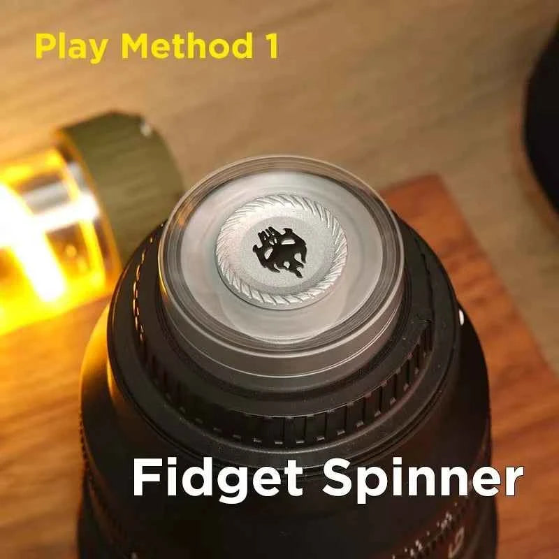 Divertimento 3-in-1 Gioco EDC Fidget Toys Personalizzato Scheletro Fantasma Fidget Spinner Lega Fidget Slider Giocattolo di Rilascio di Stress Suono Moneta Giocattolo
