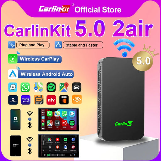 CarlinKit 5.0 Adattatore da Cablato a Wireless per Android Auto