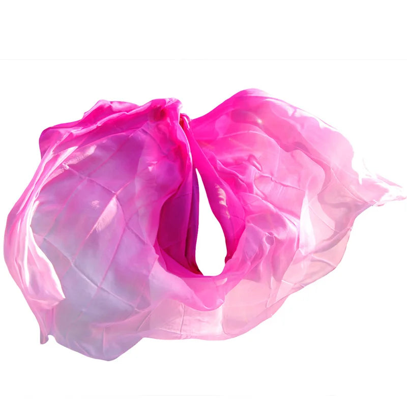 100% seta Performance Danza Tinta unita Texture leggera Velo Scialli Sciarpa da donna - immagine 11