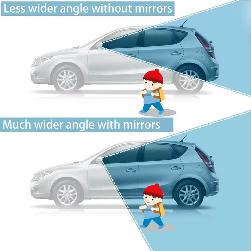 Specchietto Punto Cieco Auto Regolabile – Specchio Retrovisore Grandangolare Convesso per Parcheggio e Retromarcia, Universale
