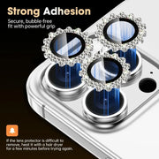 1 Set di Protezioni per Lenti Fotocamera in Vetro Diamantato – Design