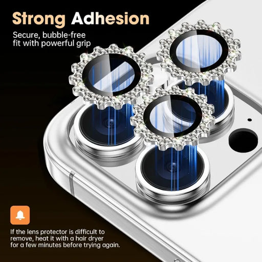 1 Set di Protezioni per Lenti Fotocamera in Vetro Diamantato – Design