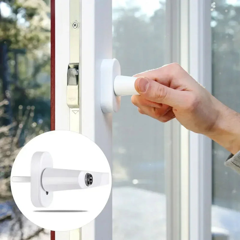 Maniglia per finestra in linea da 4/8 pezzi universale con chiave espag bloccabile - immagine 3