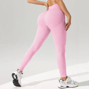 Leggings sportivi da donna Pantaloni yoga senza cuciture con controllo della pancia - immagine 15