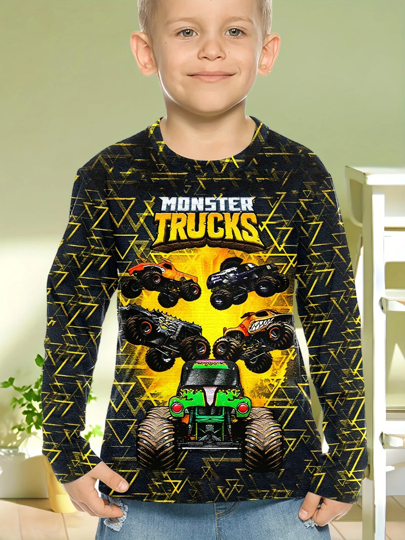 Abbigliamento per bambini Ragazzi Tshirt Manica lunga Cool Gamepad Modello Stampa - immagine 11