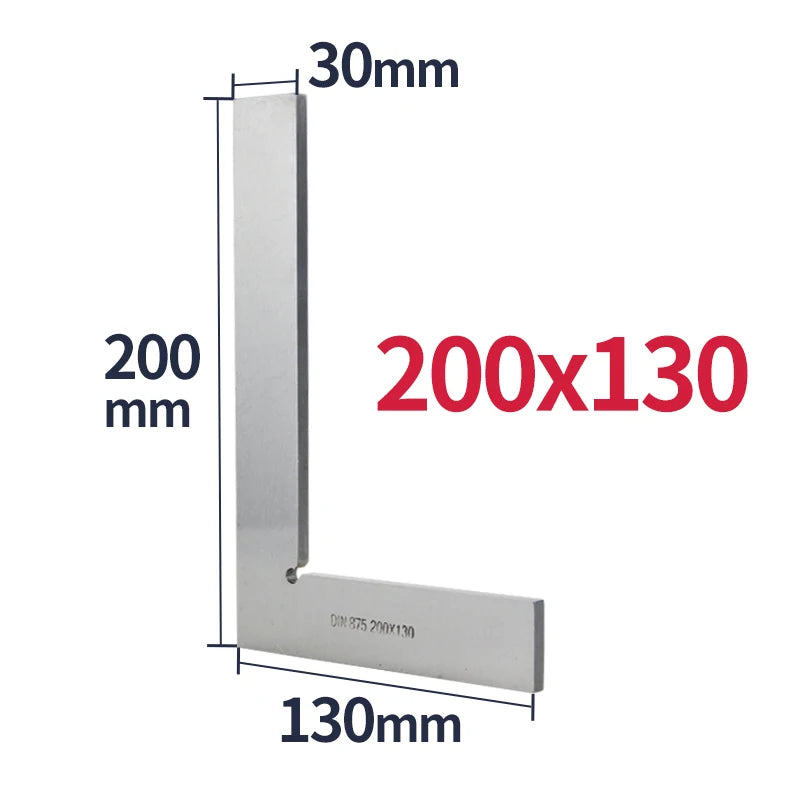Prova il righello quadrato con bordo piatto quadrato Strumenti per la lavorazione del legno da 90 gradi Set di strumenti di misurazione con righello ad angolo retto in metallo-Quad