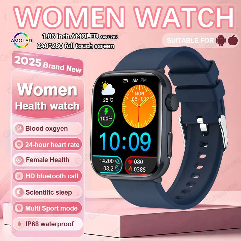 nuove donne uomini AI Smart diagnosi orologio HRV PPG pressione sanguigna - Blue - immagine 9