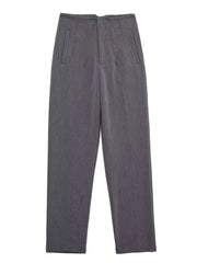 Pantaloni donna Willshela a vita alta con cerniera frontale, gamba dritta full length, stile vintage elegante e chic - Campeda