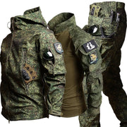 Soft Shell Suit Uniforme militare Cappuccio Top impermeabile Pantaloni a maniche - immagine 8