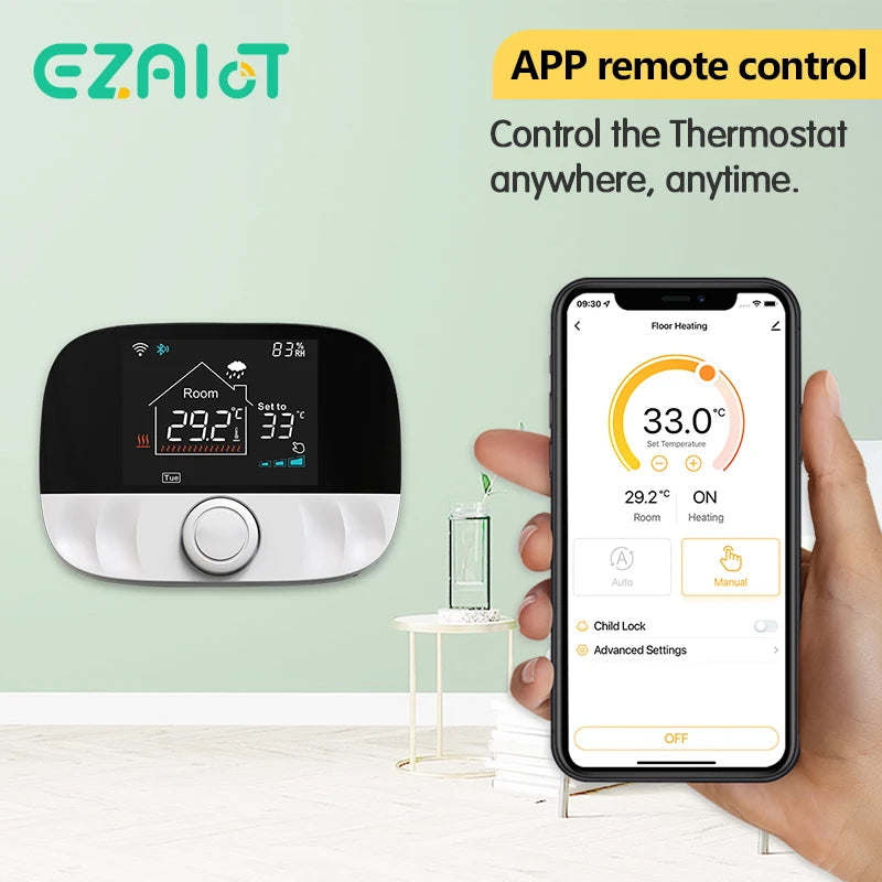 Termostato intelligente Tuya Regolatore di temperatura wireless Wifi RF per il riscaldamento dell'acqua della caldaia a gas Funziona con Alexa Google Home