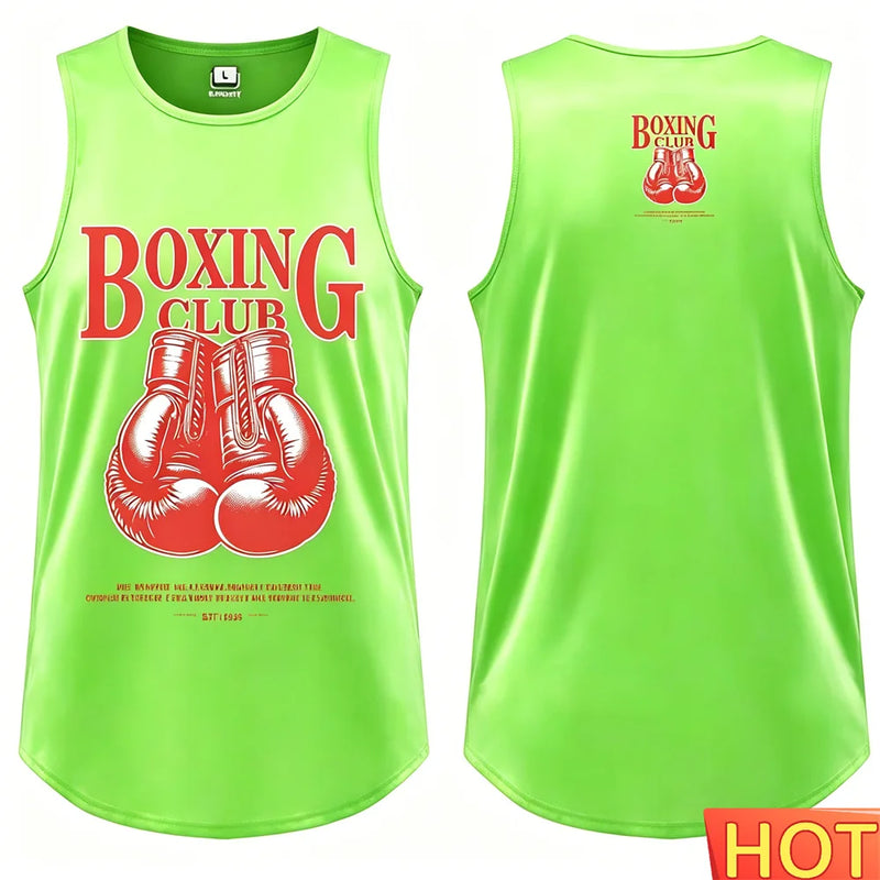Canotta da boxe uomo t-shirt estiva girocollo senza maniche - immagine 9