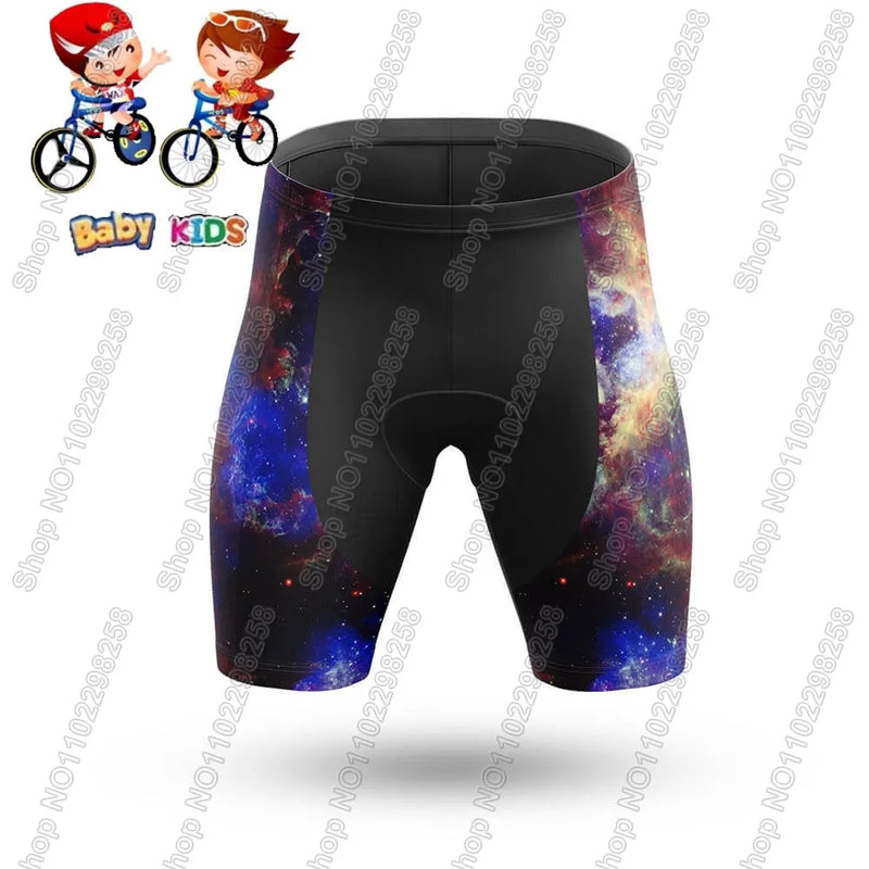 Maglia da ciclismo per bambini divertente cartone animato gatto Set estate manica - immagine 20