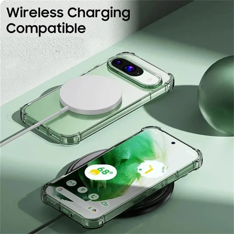 Custodia per Google Pixel 10 9 8 7 6 Pro 9A 8A 7A 6A 5G Custodia protettiva Quattro angoli Antiurto Paraurti Coque Fundas