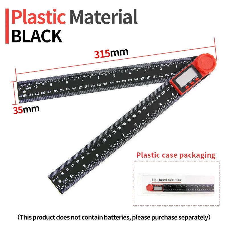 Goniometro Goniometro elettronico Calibro digitale Strumento di misurazione dell'angolo Righello multi-angolo Strumenti per la lavorazione del legno Misuratore di angolo 360