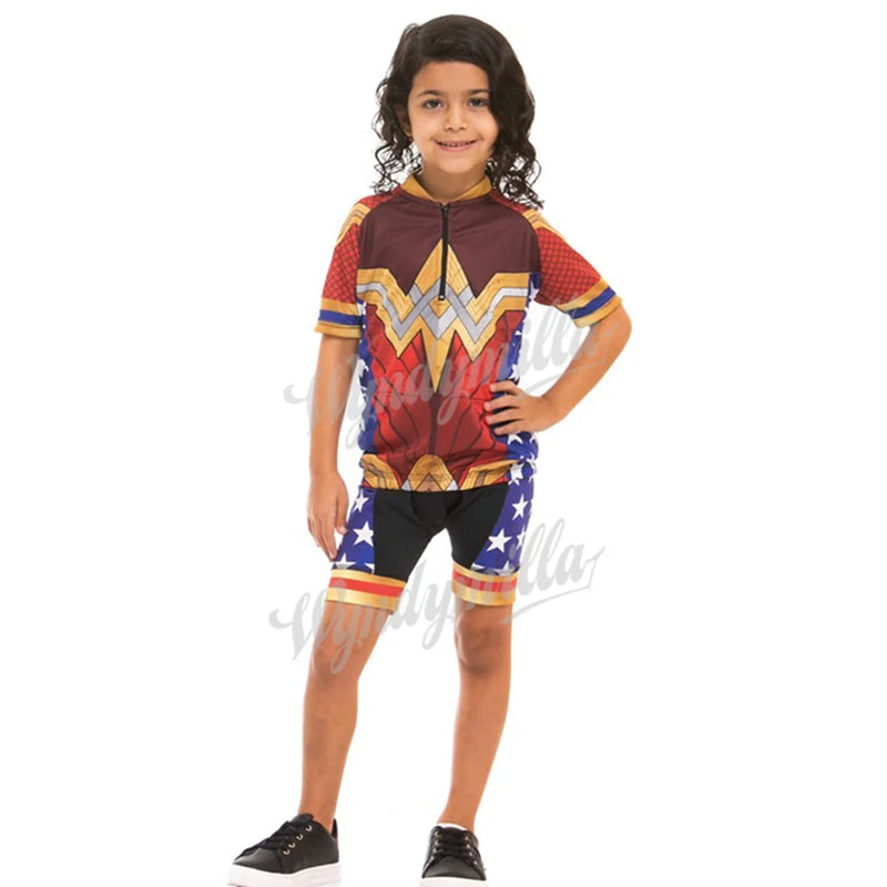 Maglia da Ciclismo per bambini Set abbigliamento estivo ragazzi MTB Ropa bici tuta - immagine 9
