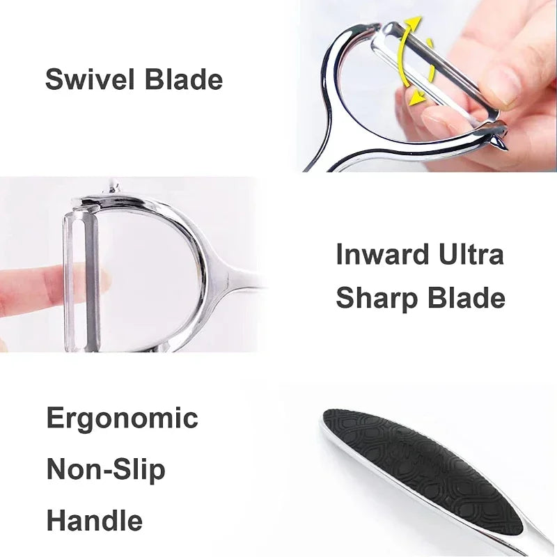 Pelapatate in acciaio inossidabile Pelapatate multifunzione Grattugia per carote Utensili per frutta Accessori da cucina Cucina Pelador