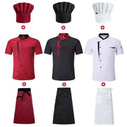 Set da chef estivo a maniche corte Ristorante Hotel Cucina Abbigliamento lavoro Uomo - immagine 2