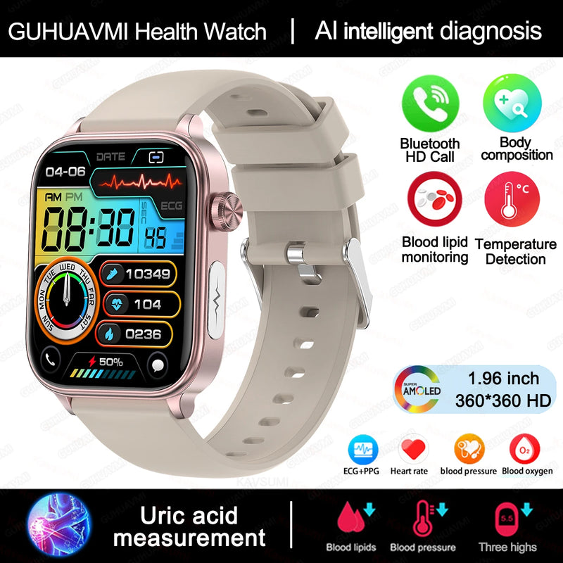AI Diagnosi Lipidi nel sangue Acido urico Test di composizione corporea Smart Watch - immagine 11
