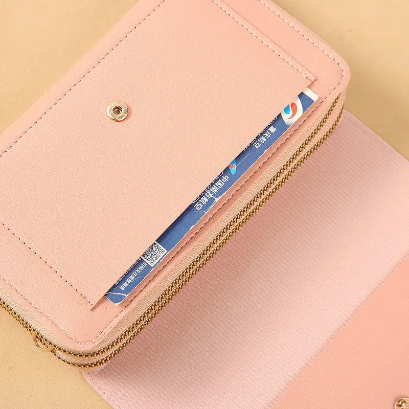 Borsa Portafoglio Donna con Tracolla – Pochette Convertibile Multifunzionale con Portamonete - Campeda