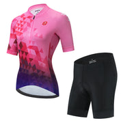 Maglia da Ciclismo estiva set abbigliamento donna tuta bici MTB a maniche corte - immagine 4