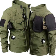 Set tattici impermeabili in pelle di squalo da uomo pile addensato nuove giacche - green clothes M - immagine 16