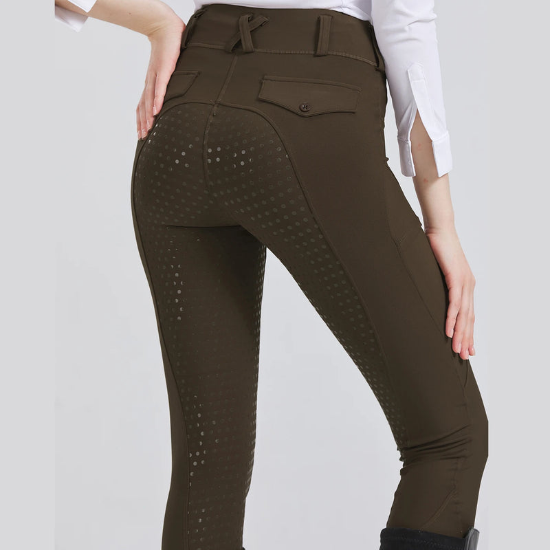 Pantaloni equestri professionali sportivi attillati elastici ad asciugatura rapida in - immagine 13