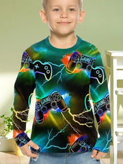 Abbigliamento per bambini Ragazzi Tshirt Manica lunga Cool Gamepad Modello Stampa - S35TX6619 100 - immagine 22