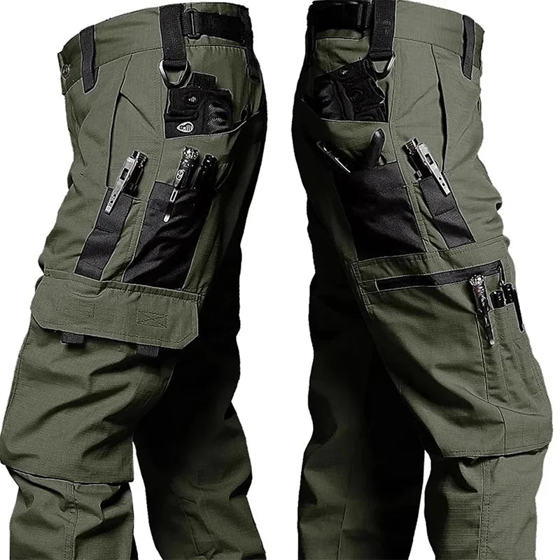 Pantaloni cargo uomo tattici multitasche impermeabili – pantaloni da lavoro e trekking outdoor resistenti - Campeda