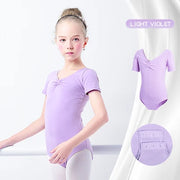 Body per balletto di base ragazze da ballo in cotone ginnastica a maniche - immagine 16